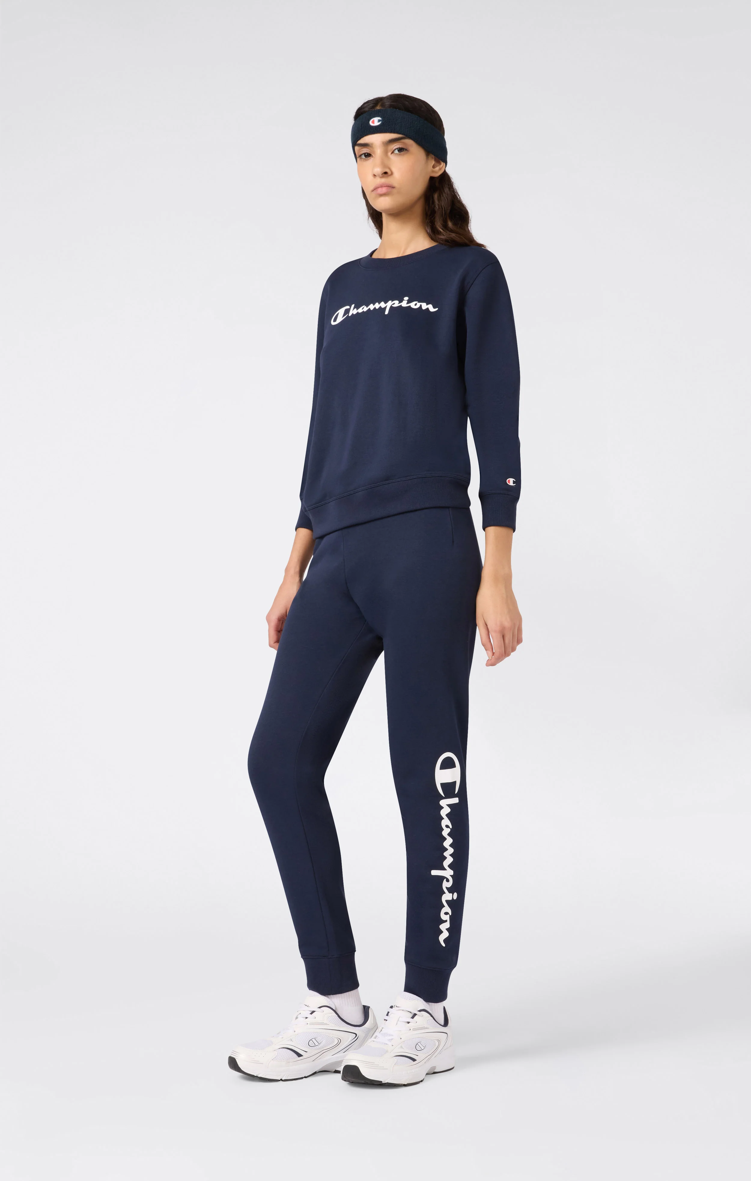 Women’s Lightweight Crewneck Sweatshirt with Maxi Printed Logo - Image 2