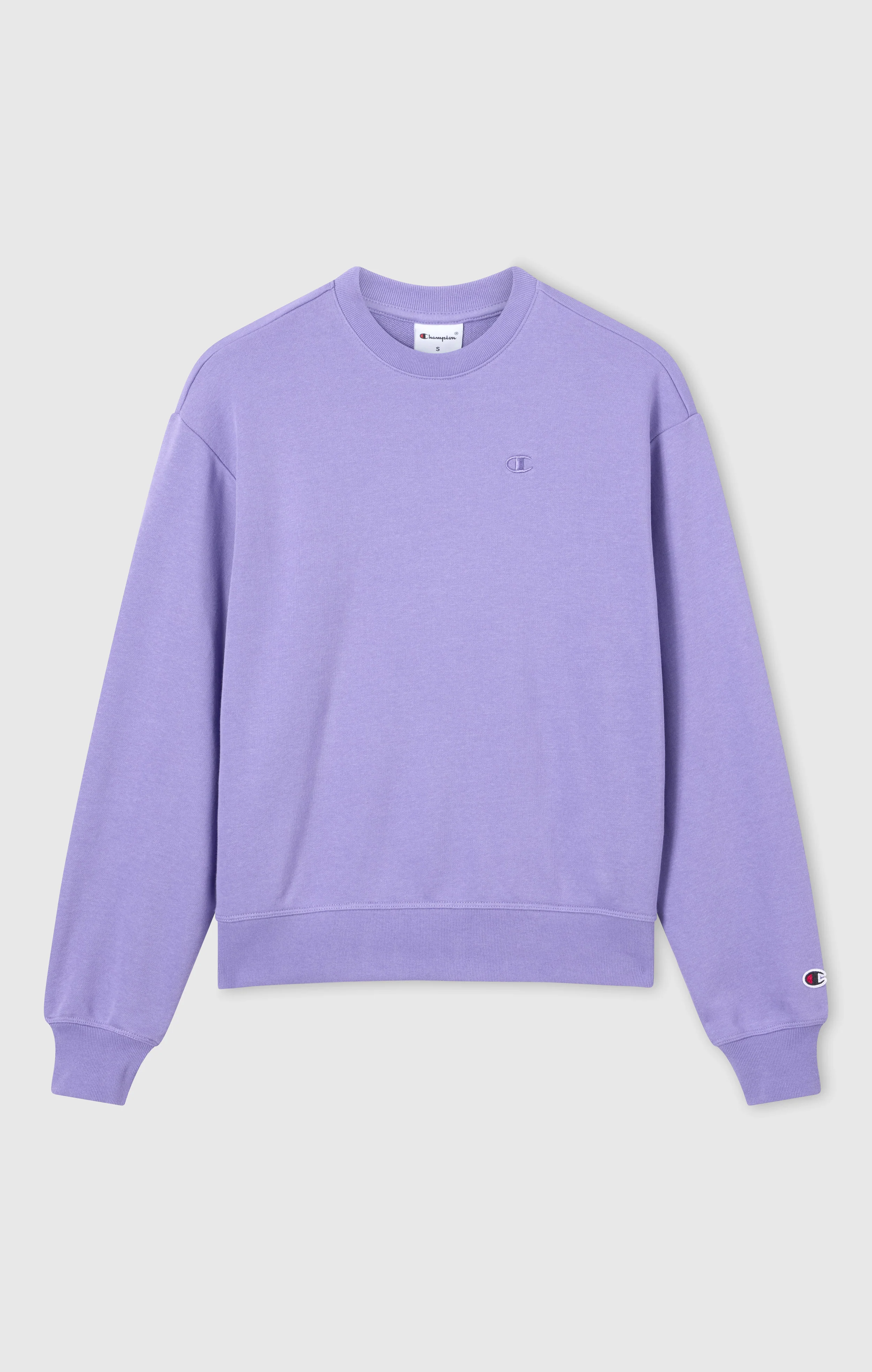 Women’s Lightweight Crewneck Sweatshirt with Tonal Embroidered “C” Logo Icons - Image 5