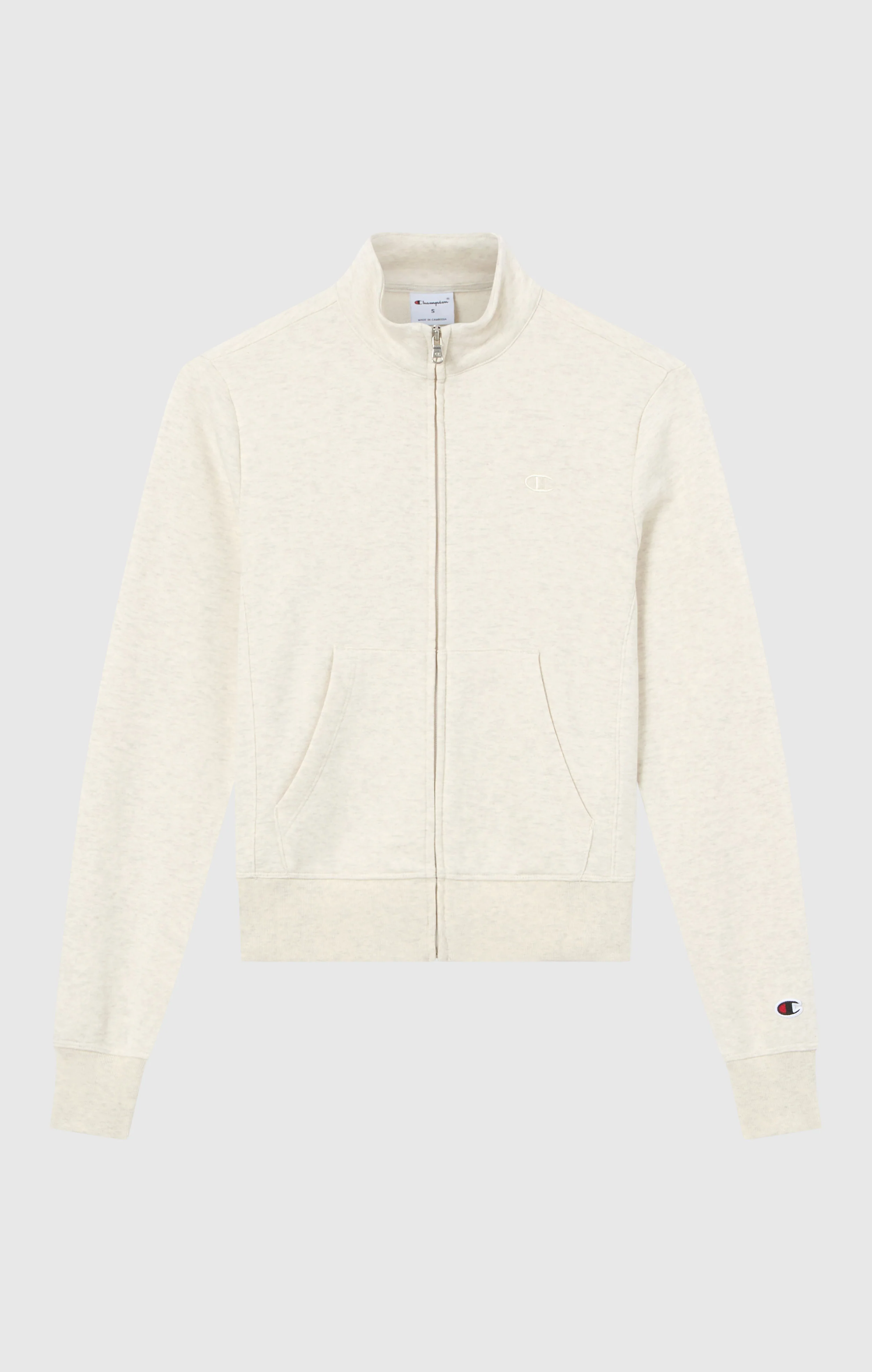 Women’s Lightweight Full Zip Sweatshirt with Tonal Embroidered “C” Logo Icons - Image 5