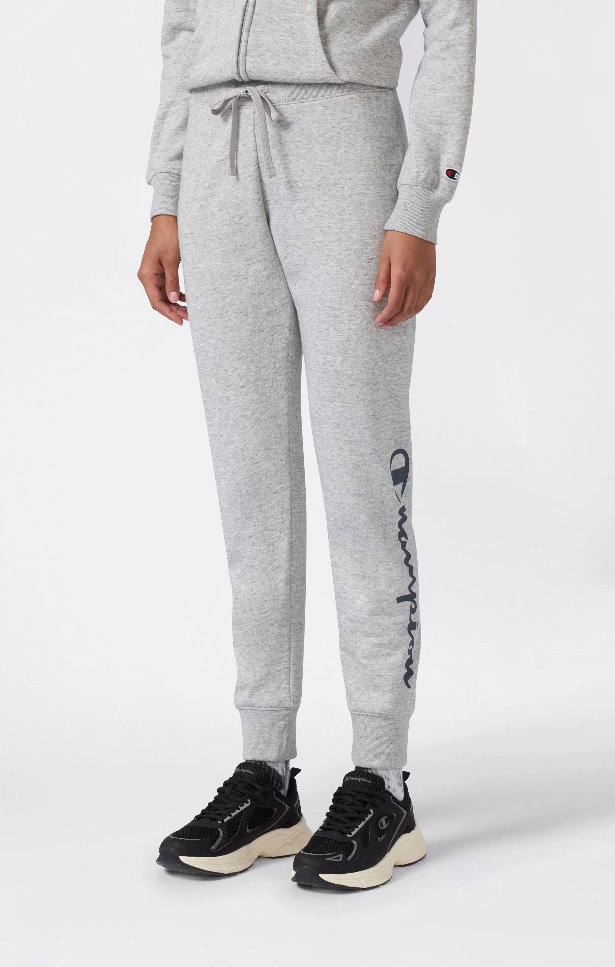 Women’s Lightweight Jogger Pants with Rib Cuffs and Maxi Printed Logo