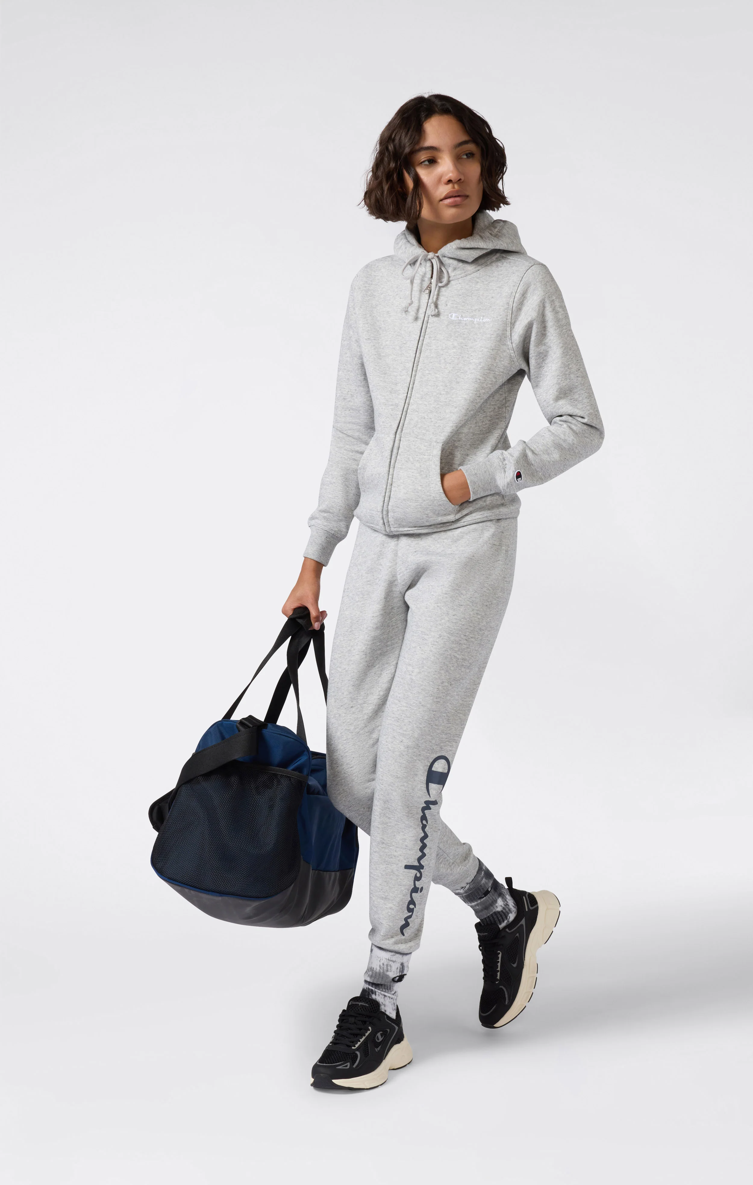Women’s Lightweight Jogger Pants with Rib Cuffs and Maxi Printed Logo - Image 4