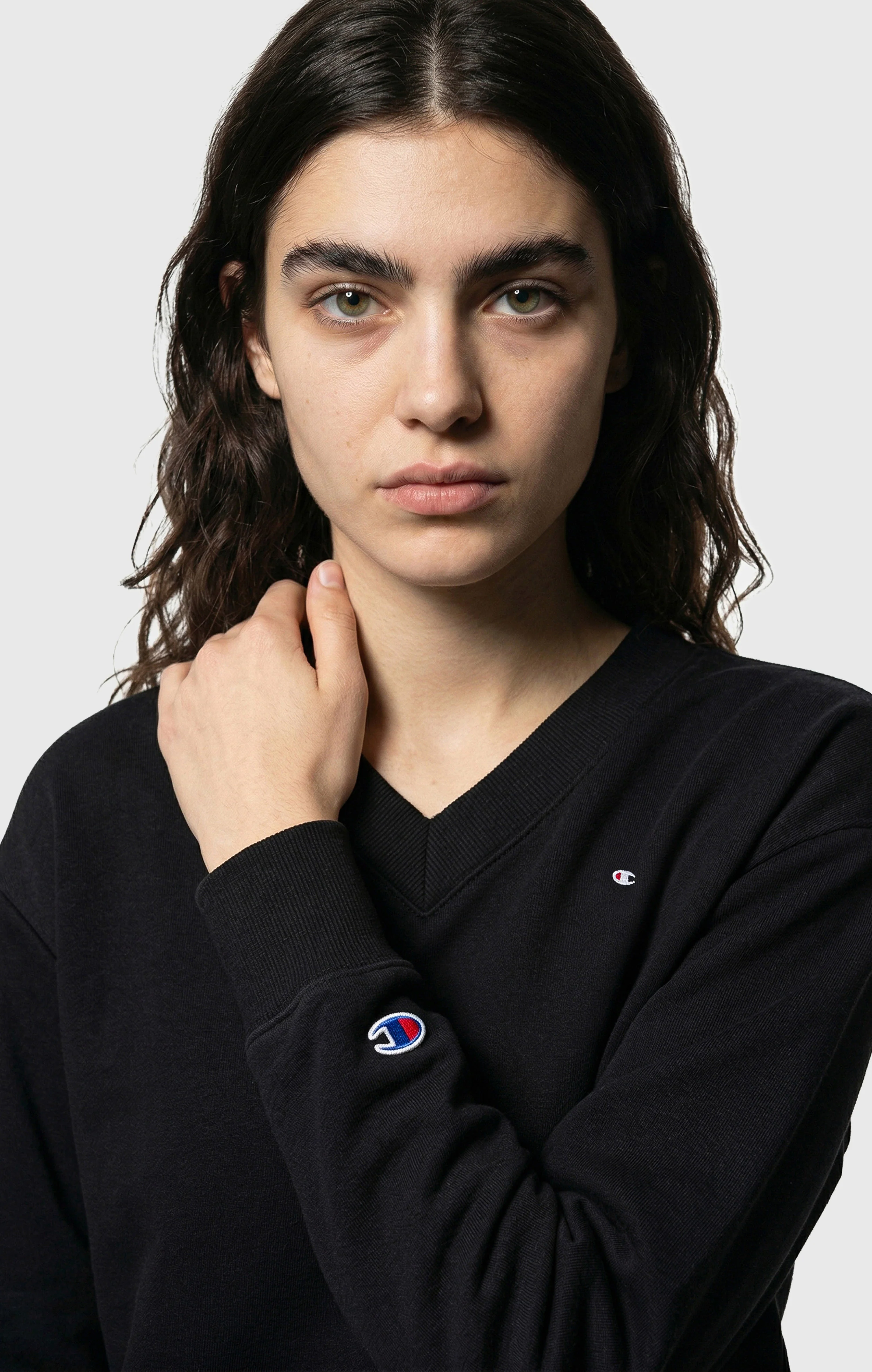 Women’s Lightweight Reverse Weave V-Neck Sweatshirt - Image 4