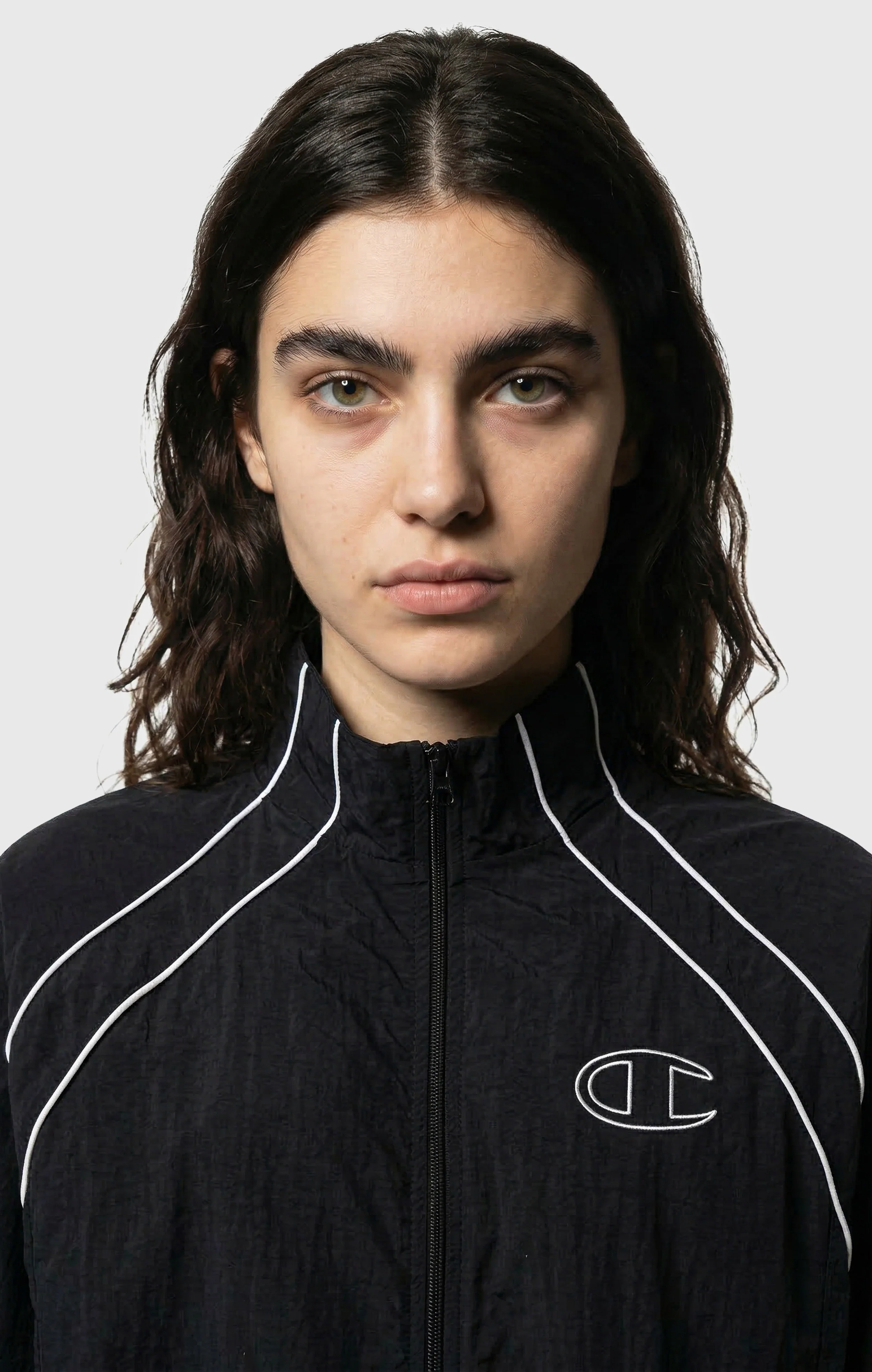 Women’s Woven Nylon Full-Zip Track Top Loose Fit - Image 4