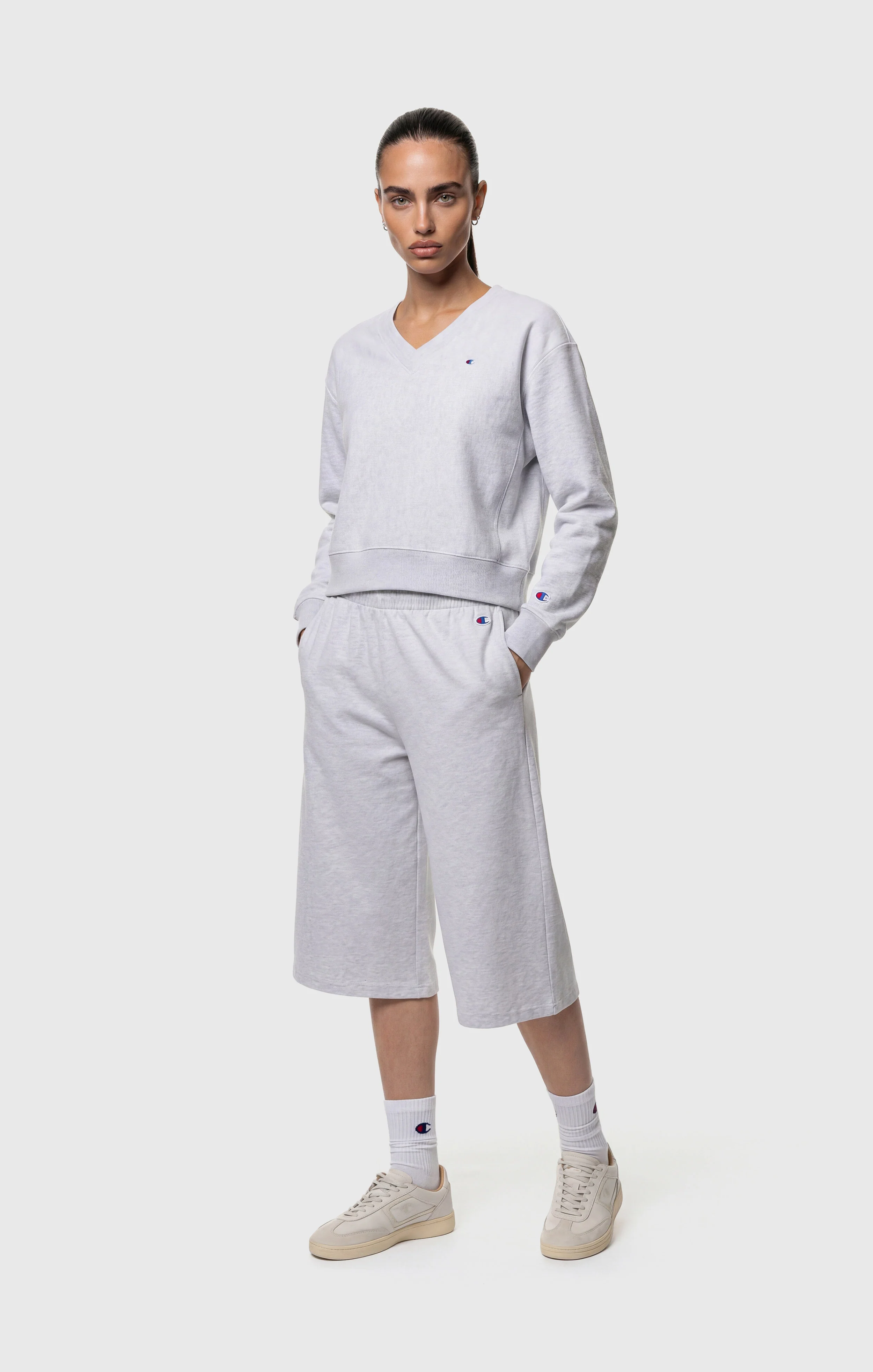 Women’s Reverse Weave 3/4 Bermuda Shorts - Image 2