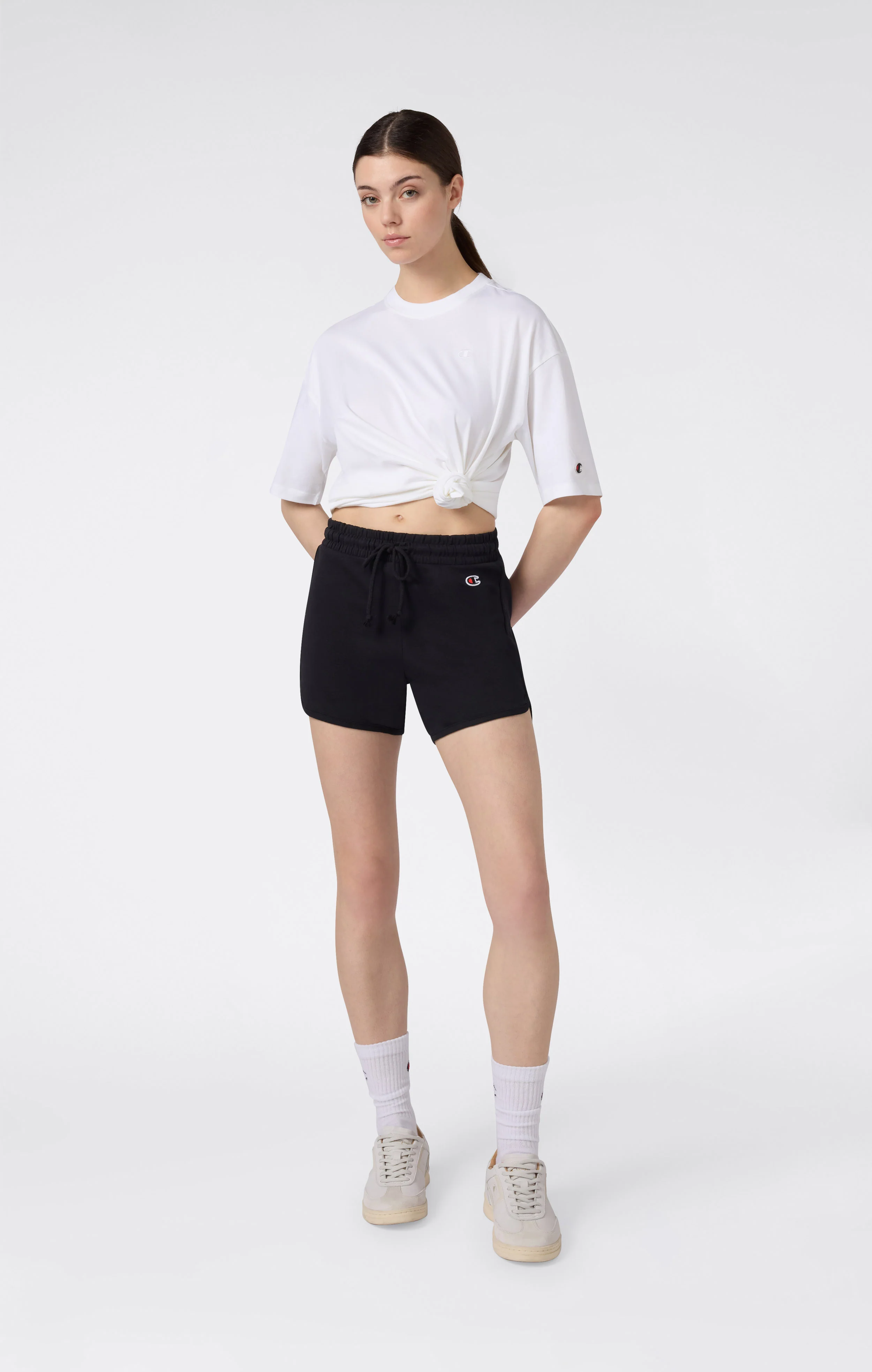 Women’s Ribbed Cotton Shorts Icons - Image 2