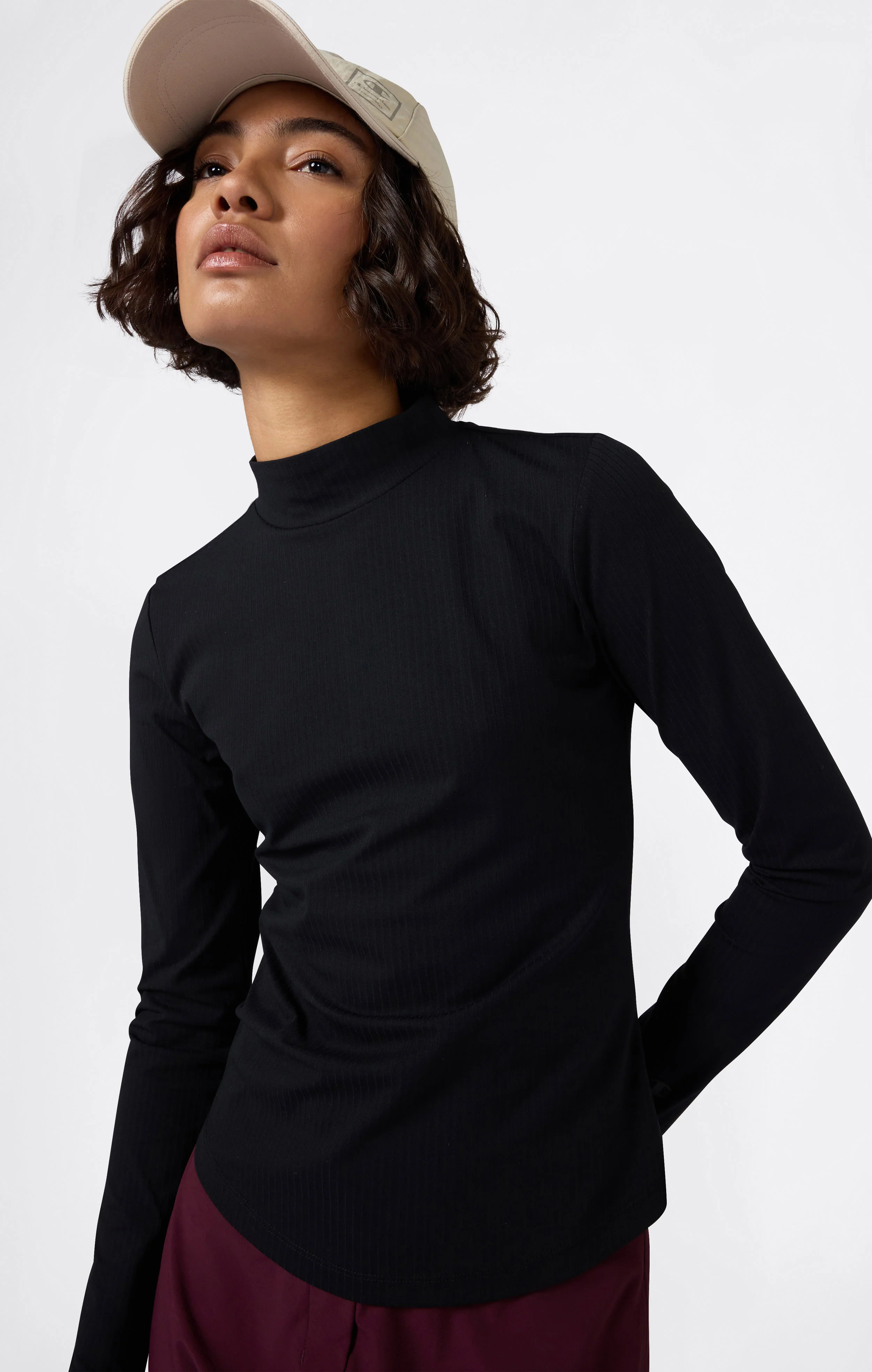 Women’s Long-Sleeve Ribbed Slim Fit C-Tech T-Shirt - Image 3