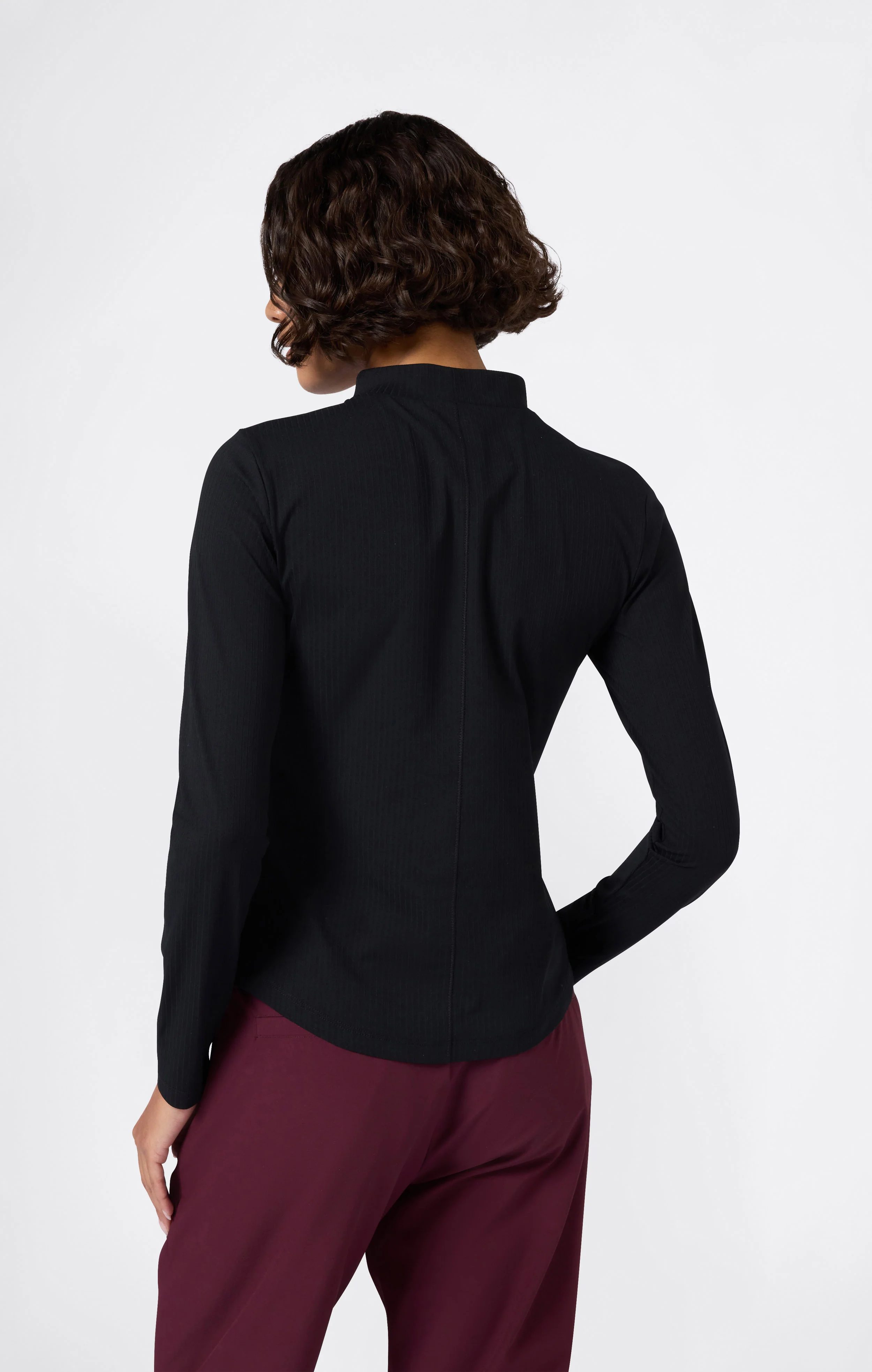 Women’s Long-Sleeve Ribbed Slim Fit C-Tech T-Shirt - Image 4