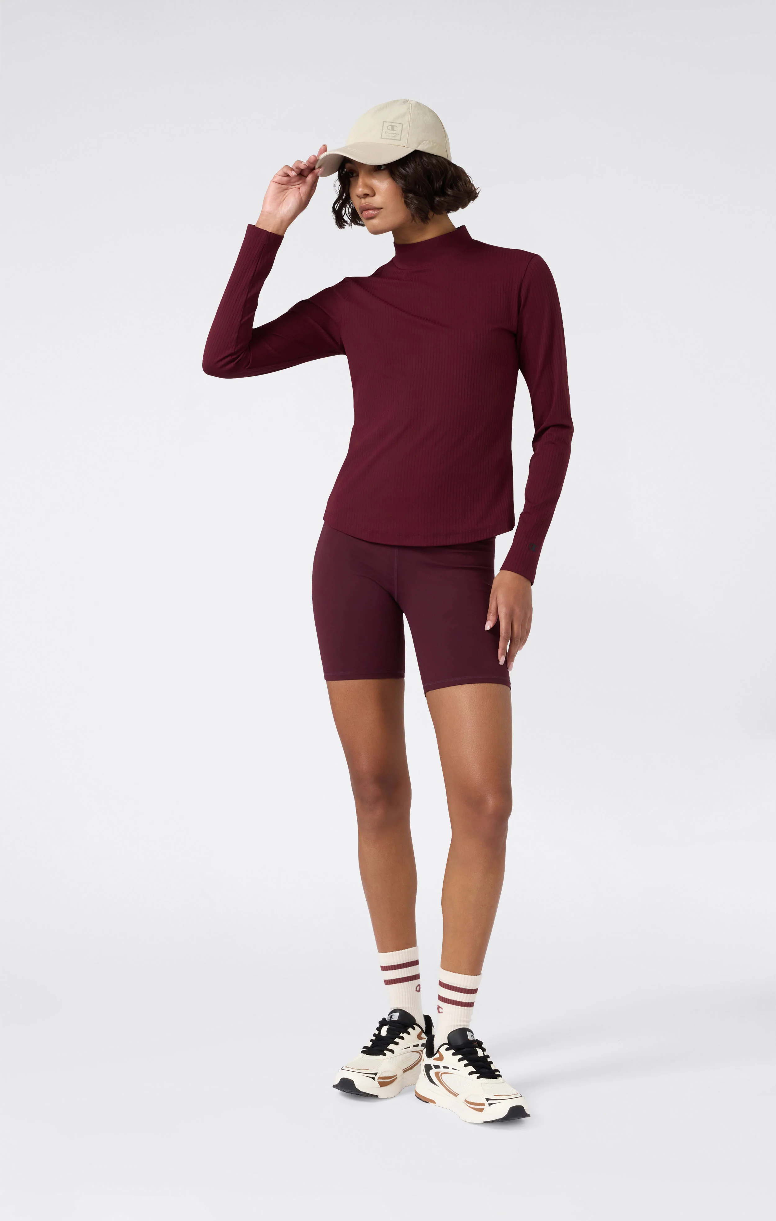 Women’s Long-Sleeve Ribbed Slim Fit C-Tech T-Shirt - Image 2