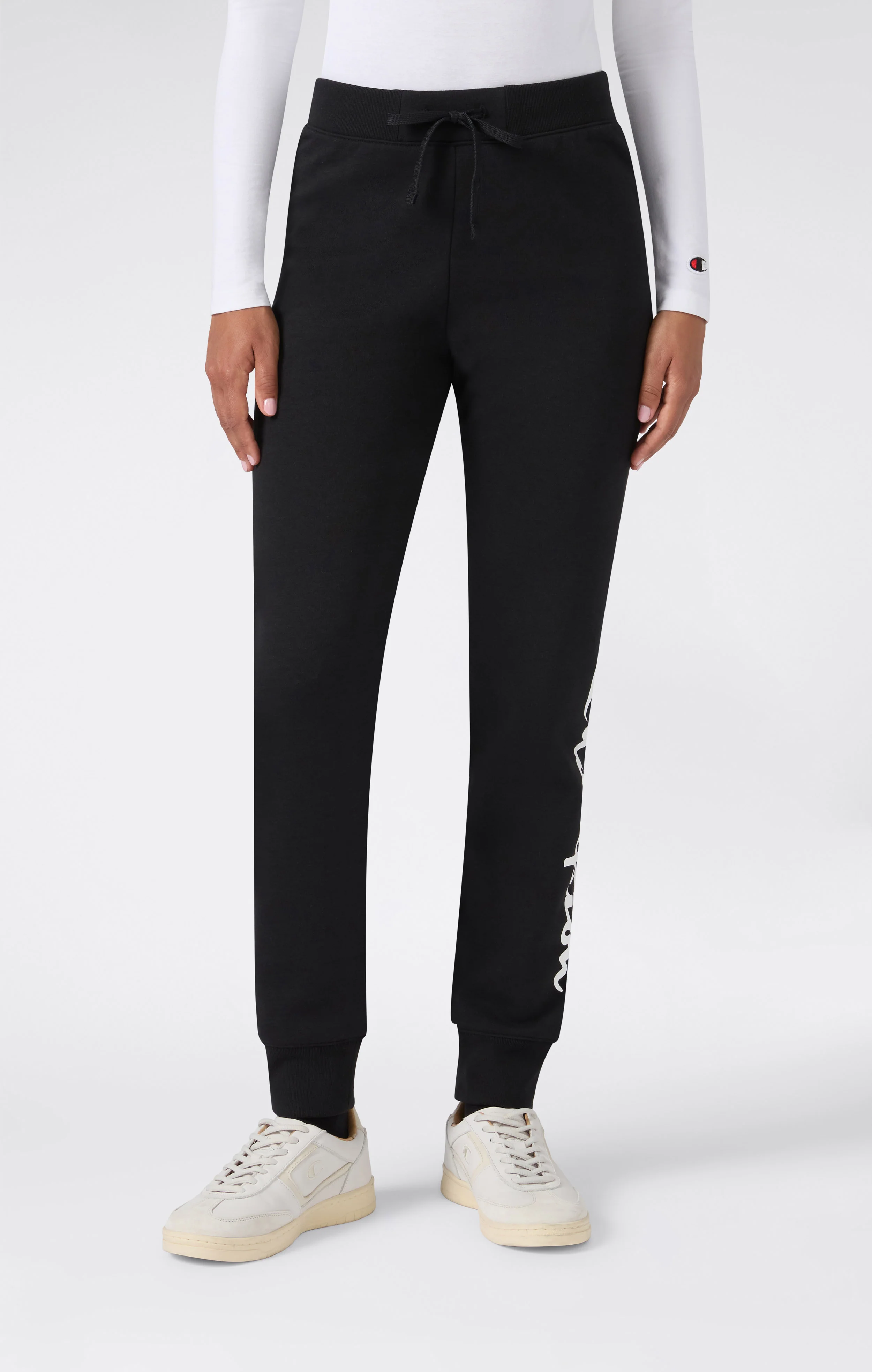 Women's Script Logo Rib Cuff Jogger Pants