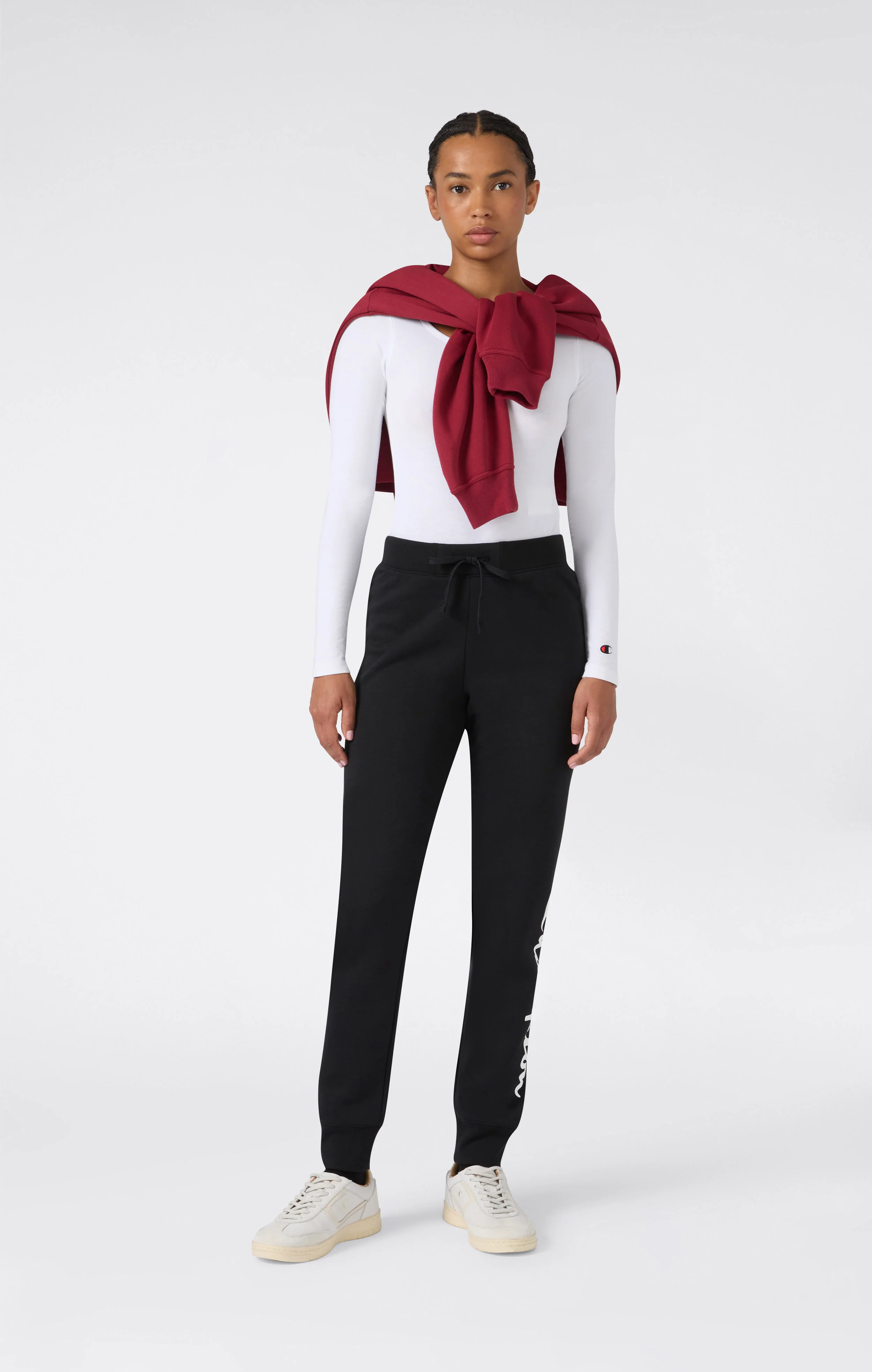 Women's Script Logo Rib Cuff Jogger Pants - Image 2