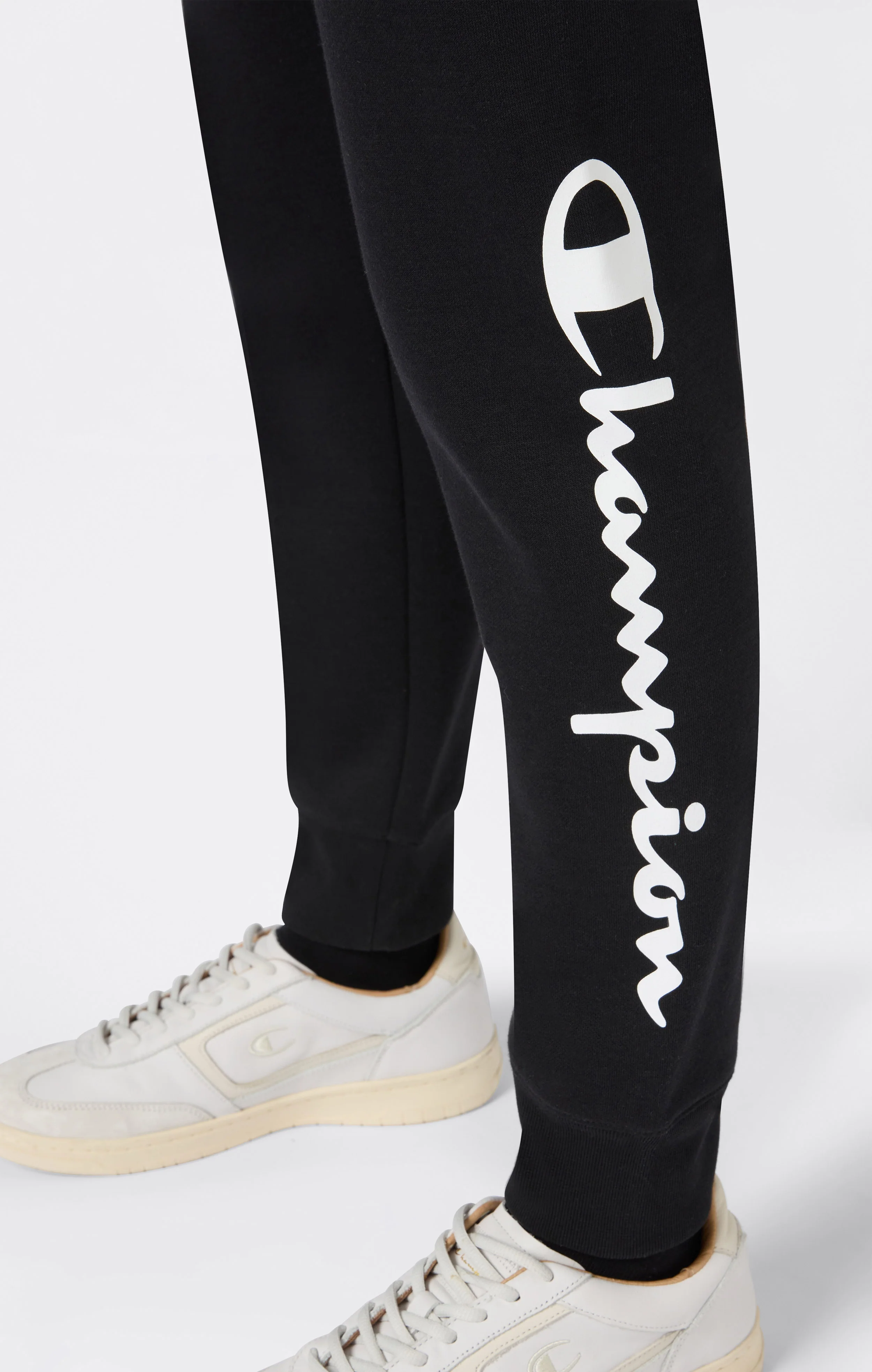 Women's Script Logo Rib Cuff Jogger Pants - Image 3