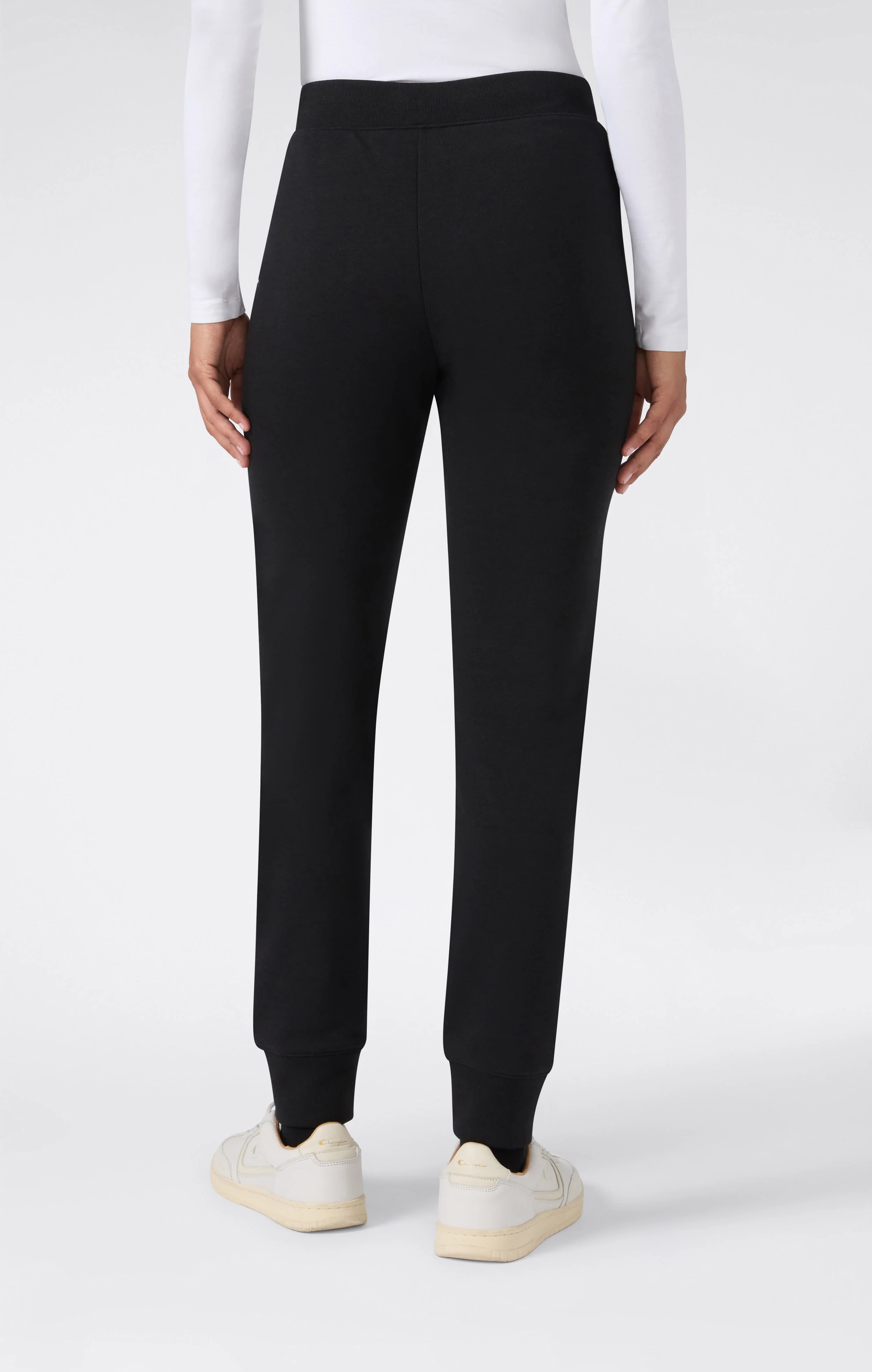 Women's Script Logo Rib Cuff Jogger Pants - Image 4