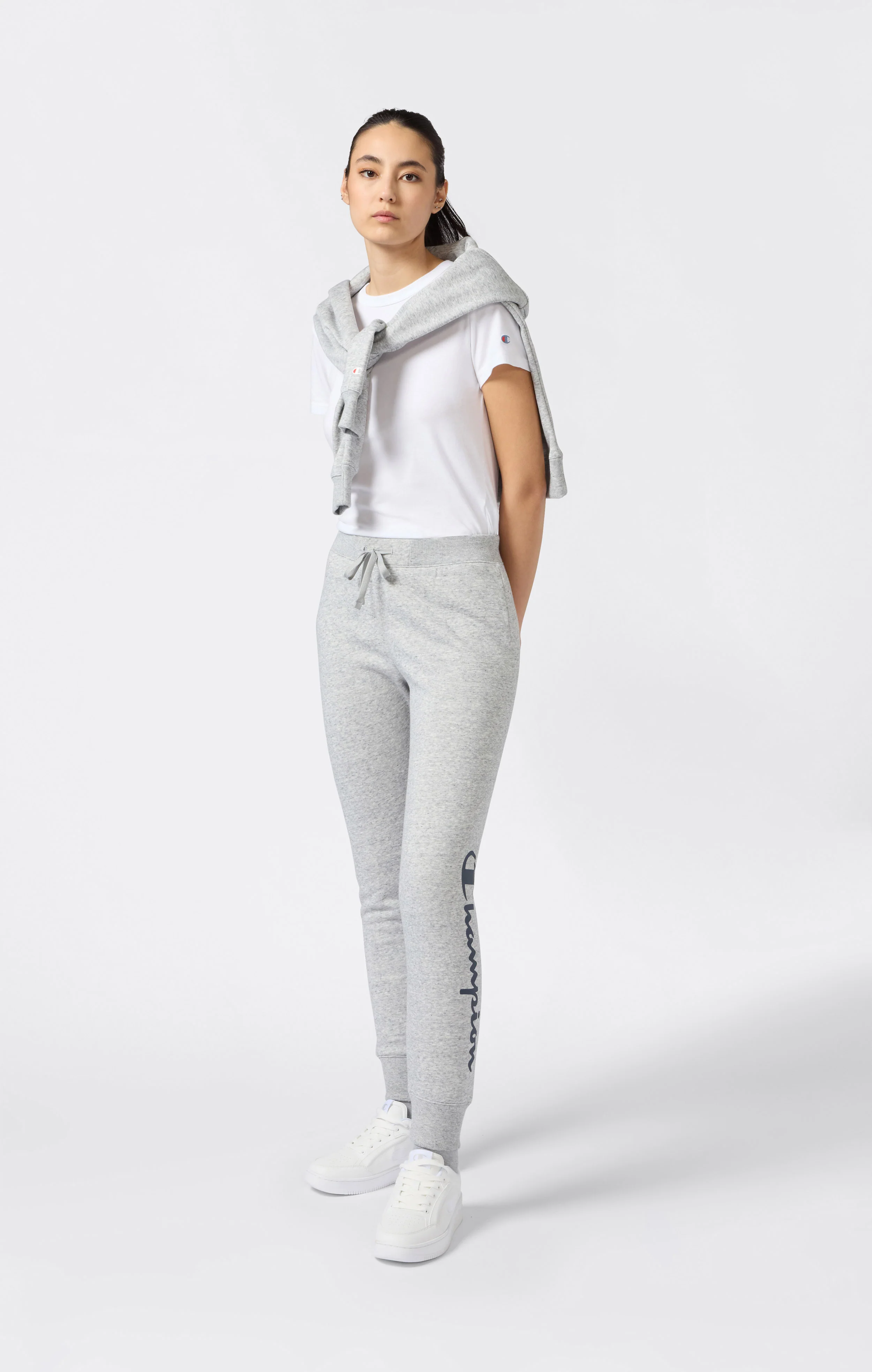 Women's Script Logo Rib Cuff Jogger Pants - Image 3