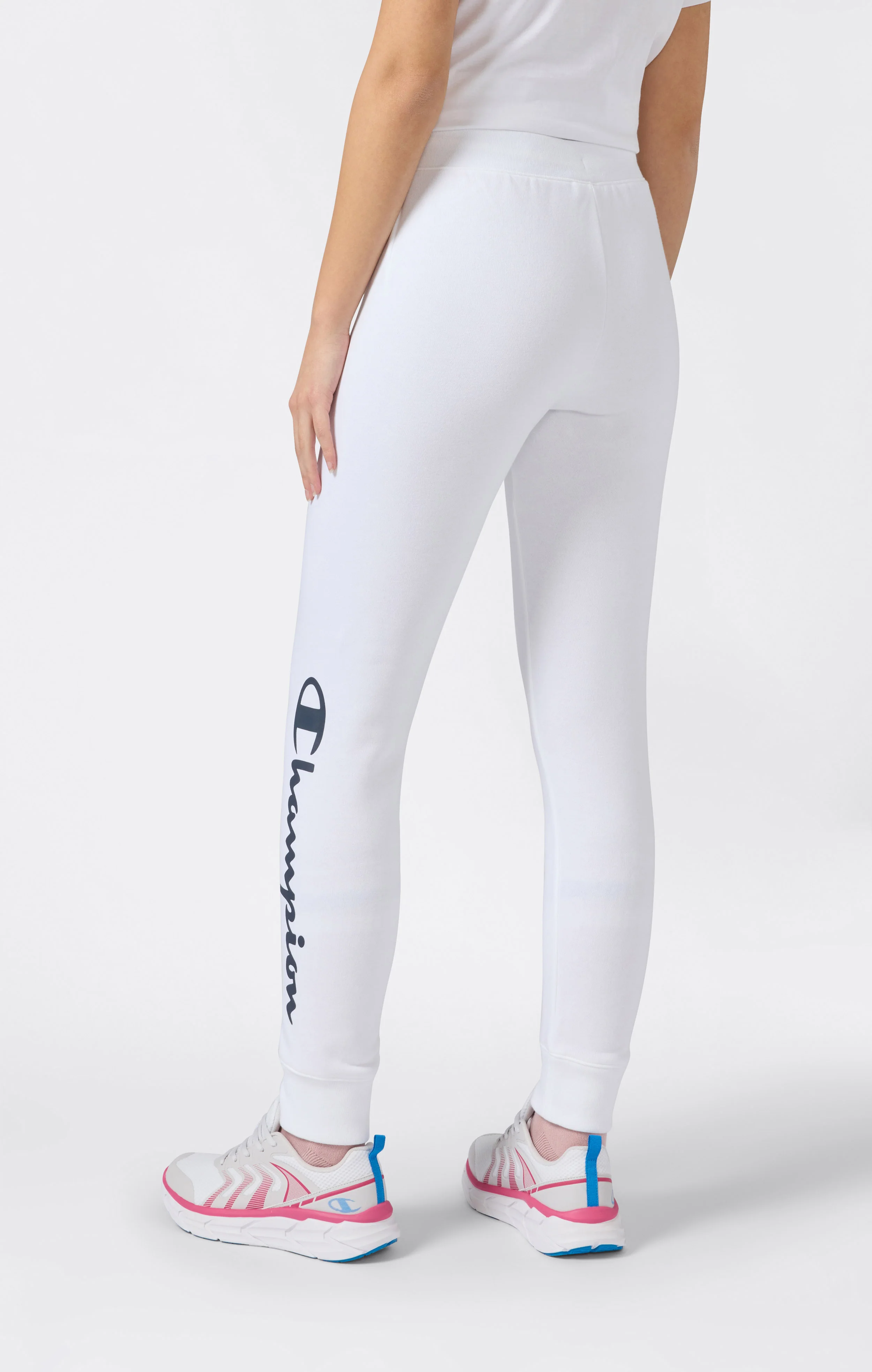 Women's Script Logo Rib Cuff Jogger Pants - Image 3
