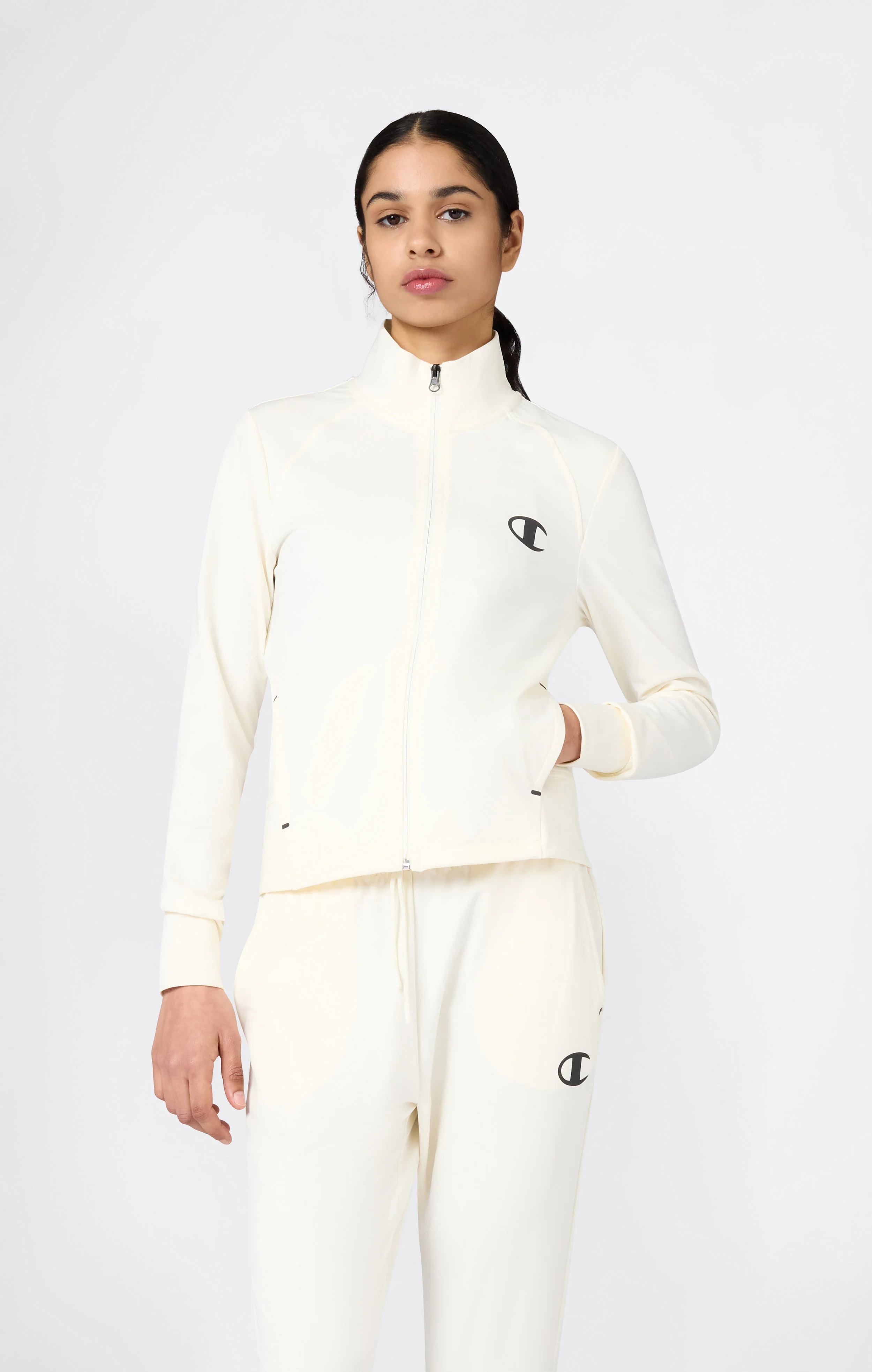 Women's Slim Fit Full-Zip Stretch Poly Hoodie