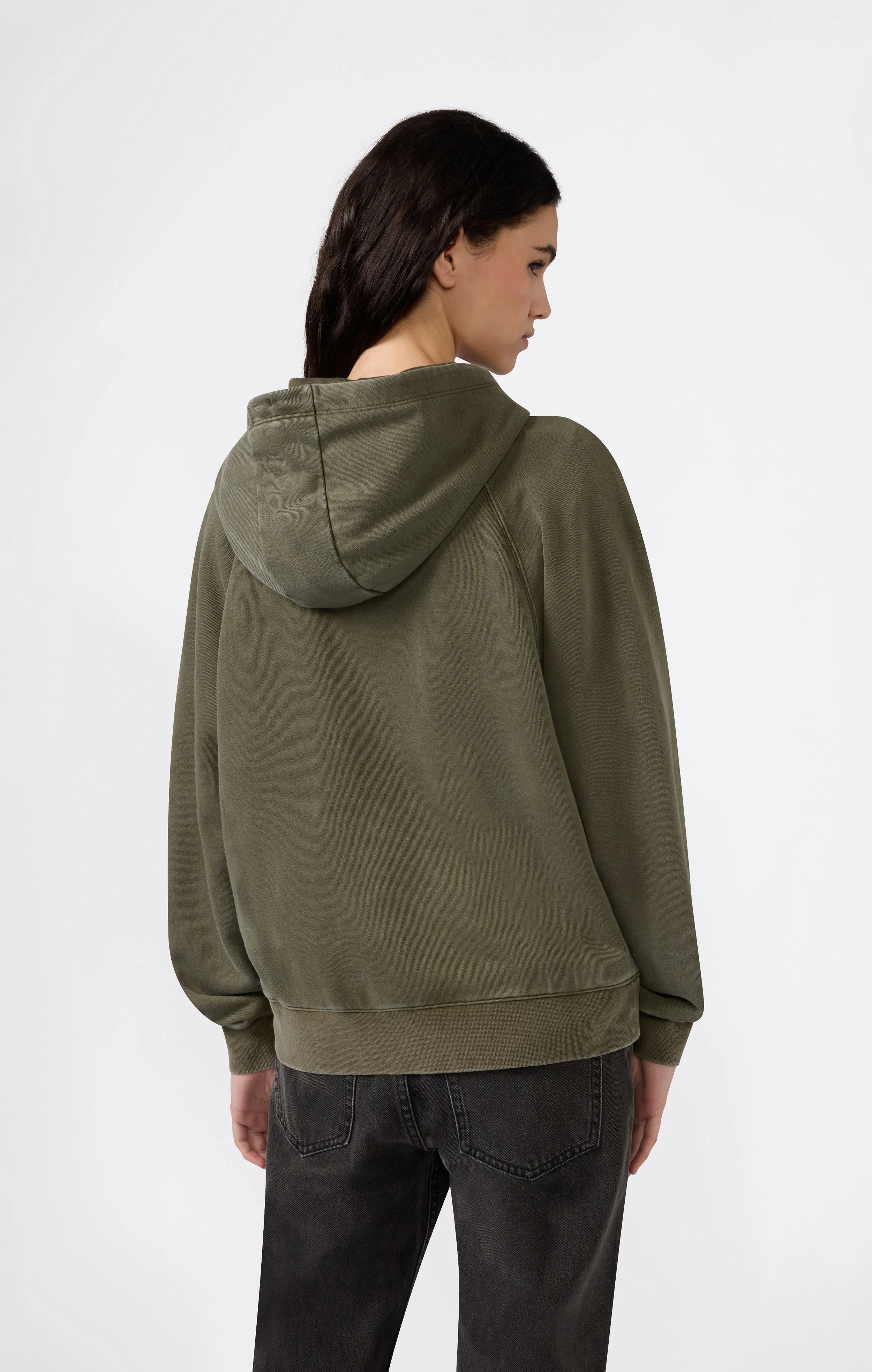 Women’s Washed Effect Full Zip Hoodie Icons - Image 3