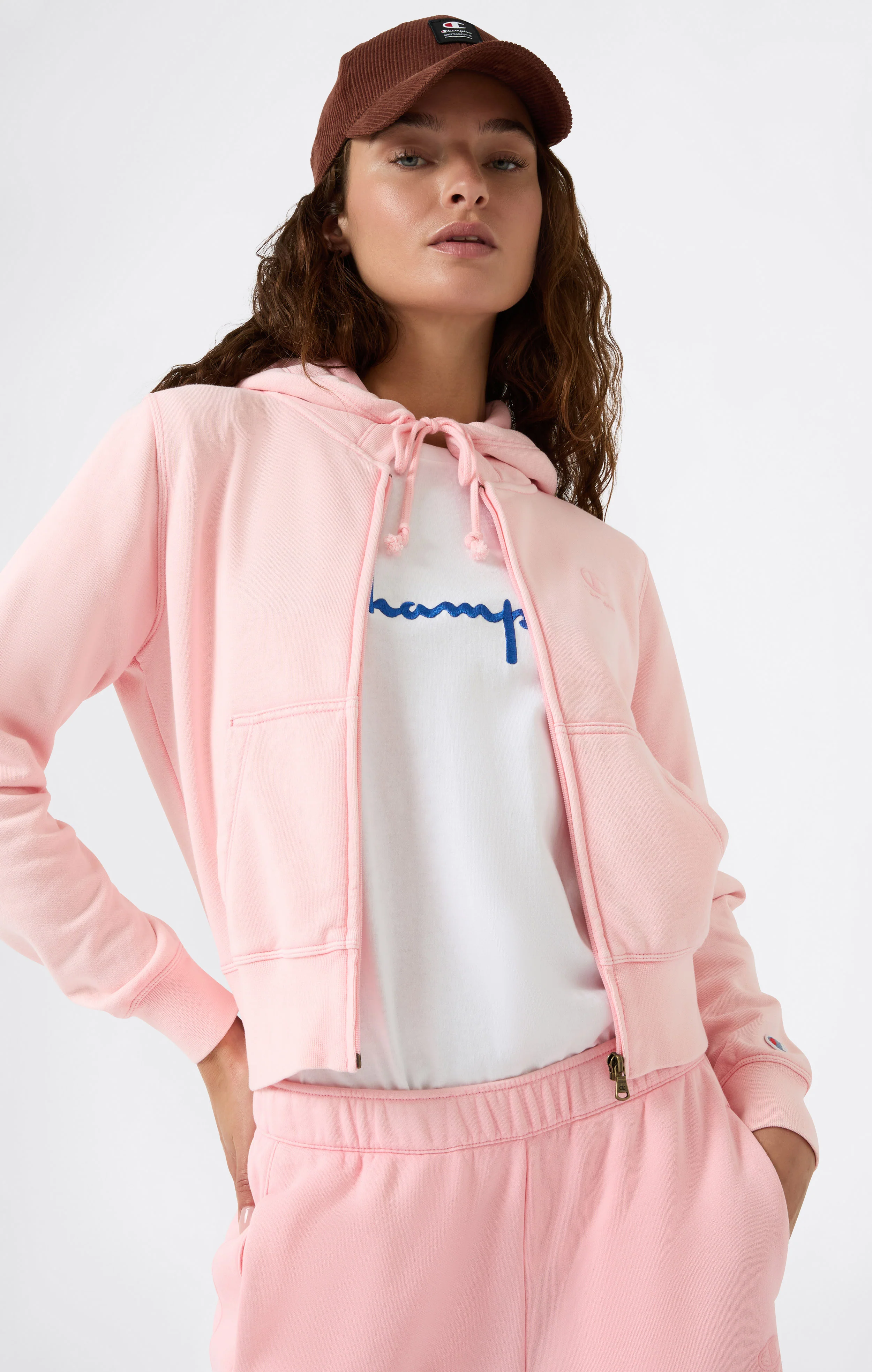 Women's Washed Full Zip Fleece Hoodie Icons - Image 5