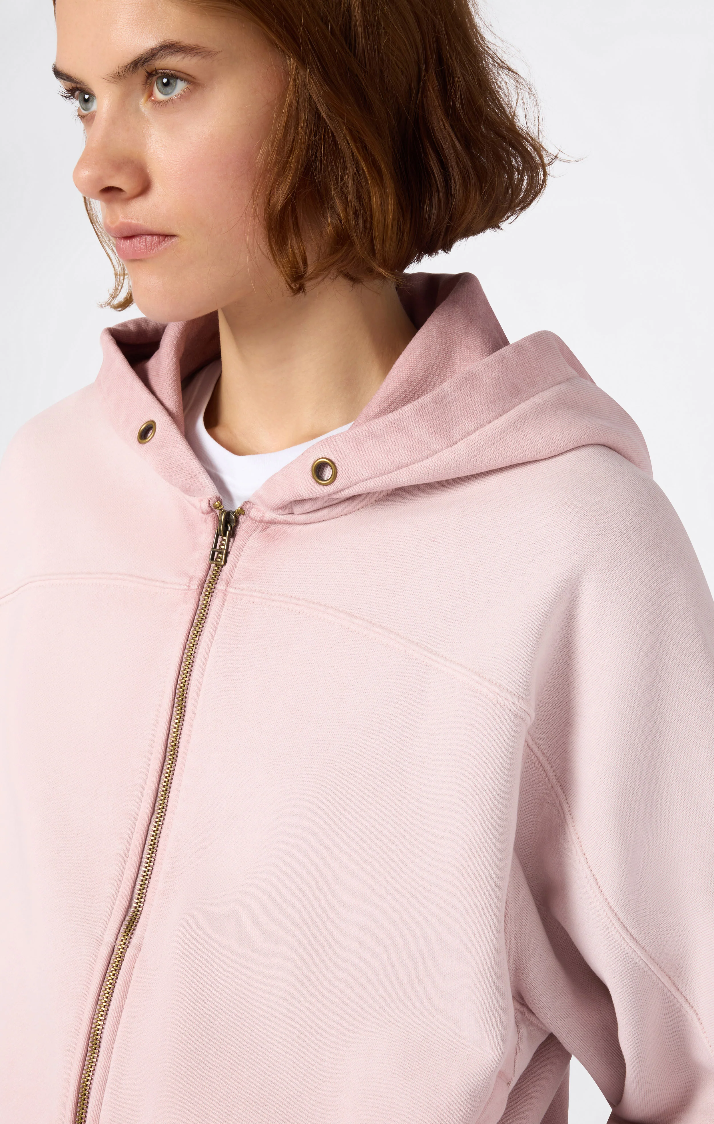 Women’s Washed Full Zip Heavyweight Sweatshirt Hoodie Time Capsule - Image 3