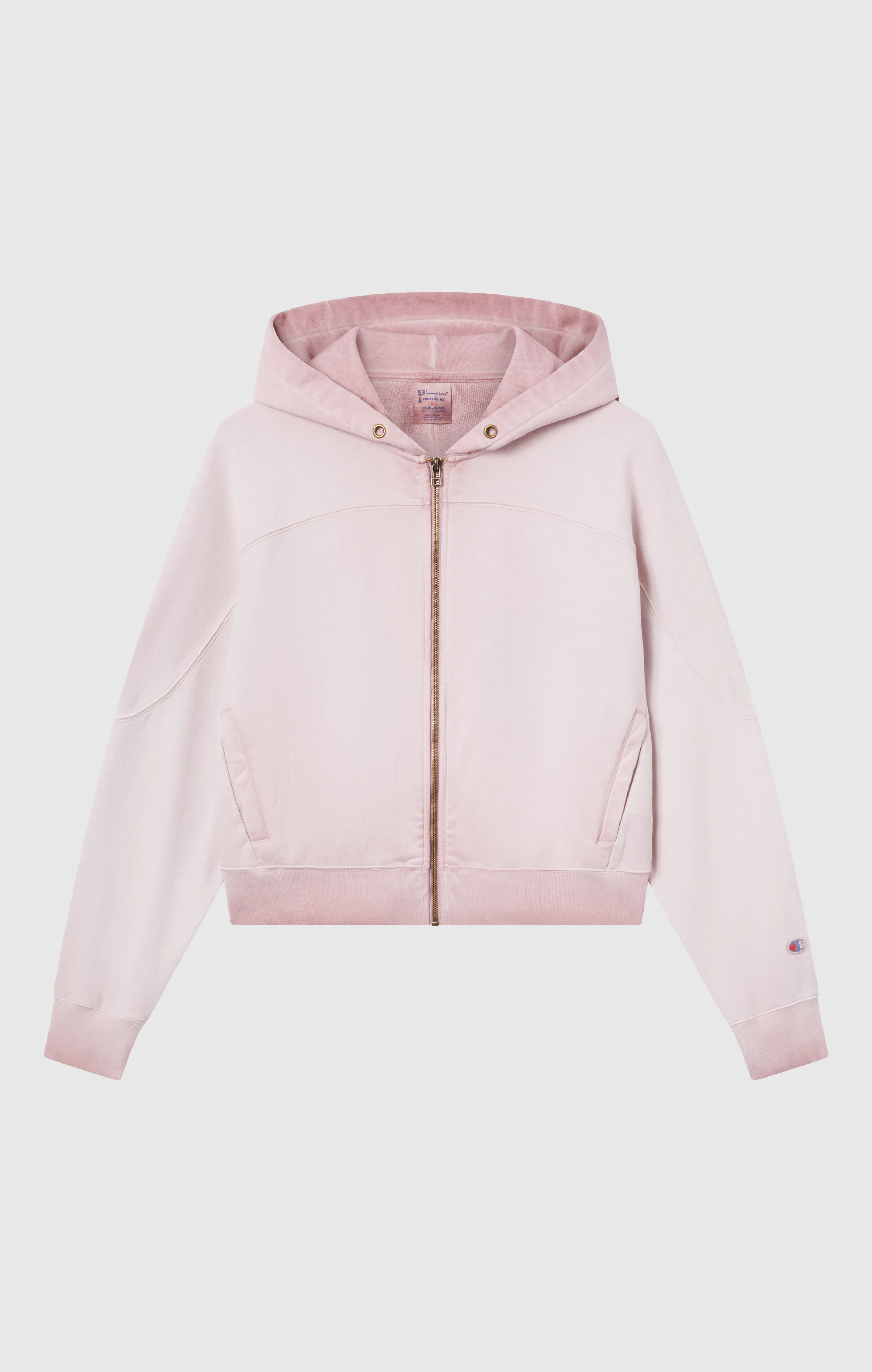 Women’s Washed Full Zip Heavyweight Sweatshirt Hoodie Time Capsule - Image 6