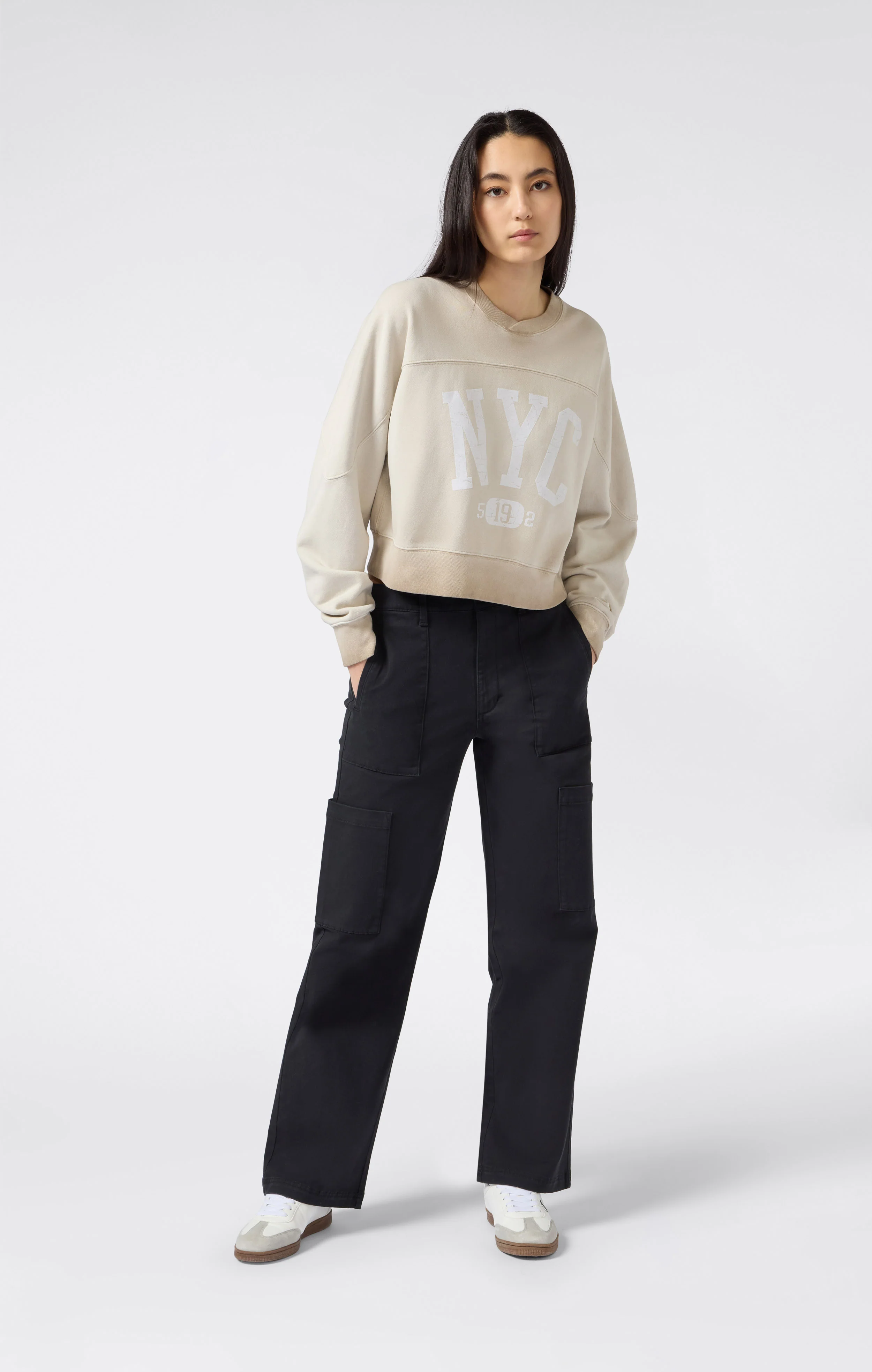 Women’s Washed Heavyweight Crewneck Sweatshirt Time Capsule - Image 4
