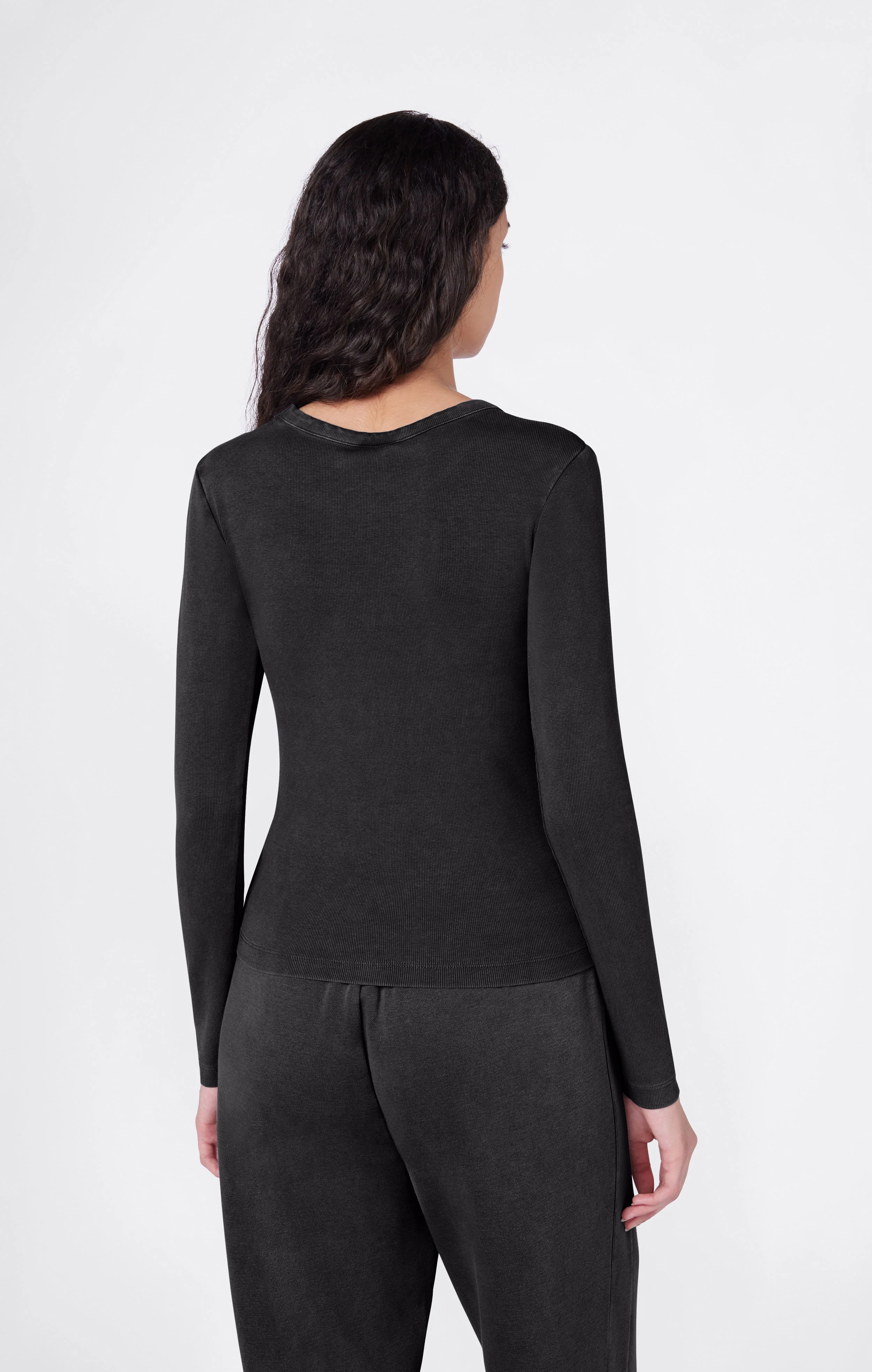 Women's Washed Long Sleeve Fitted T-Shirt Icons - Image 3