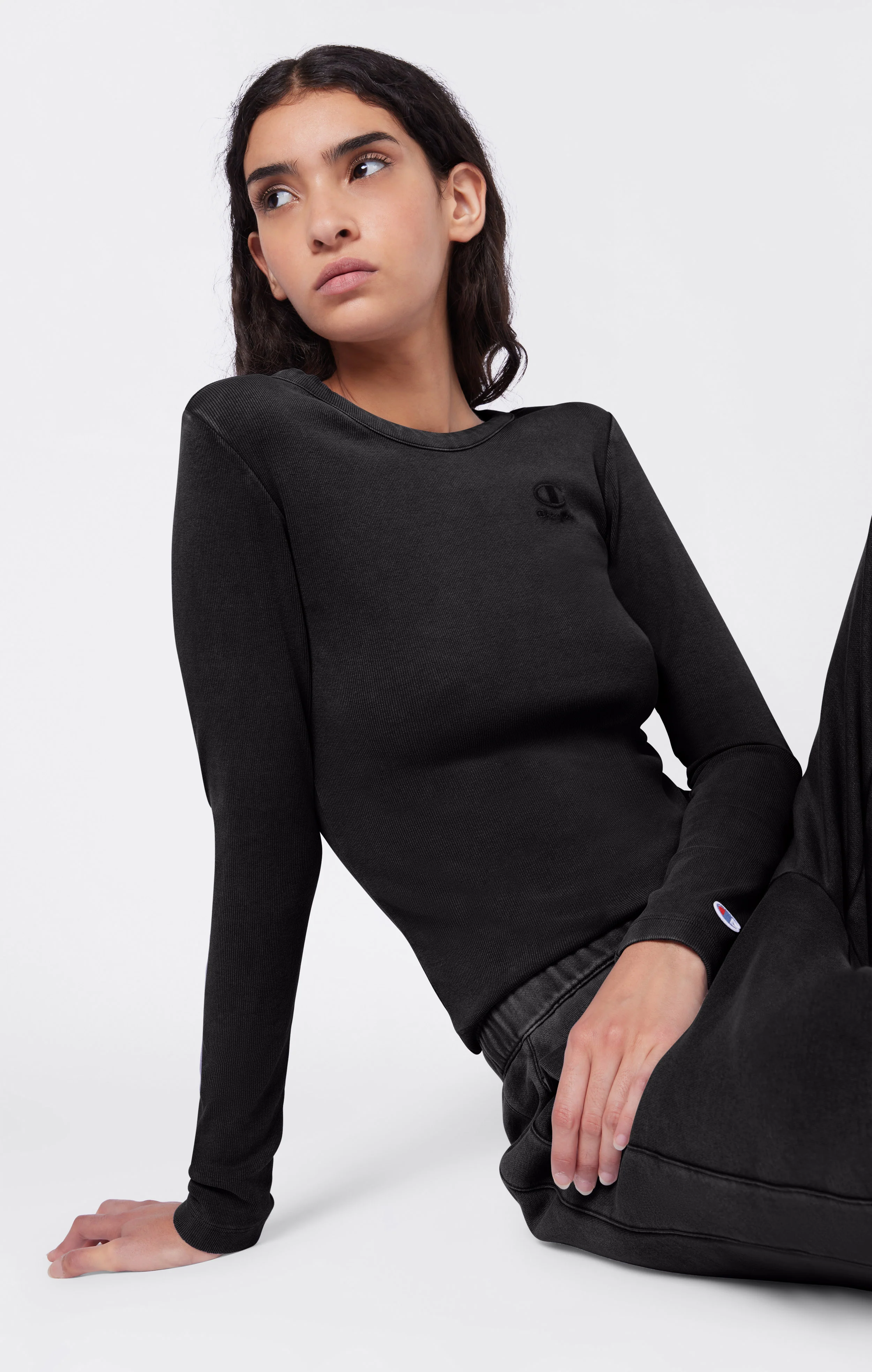 Women's Washed Long Sleeve Fitted T-Shirt Icons - Image 5