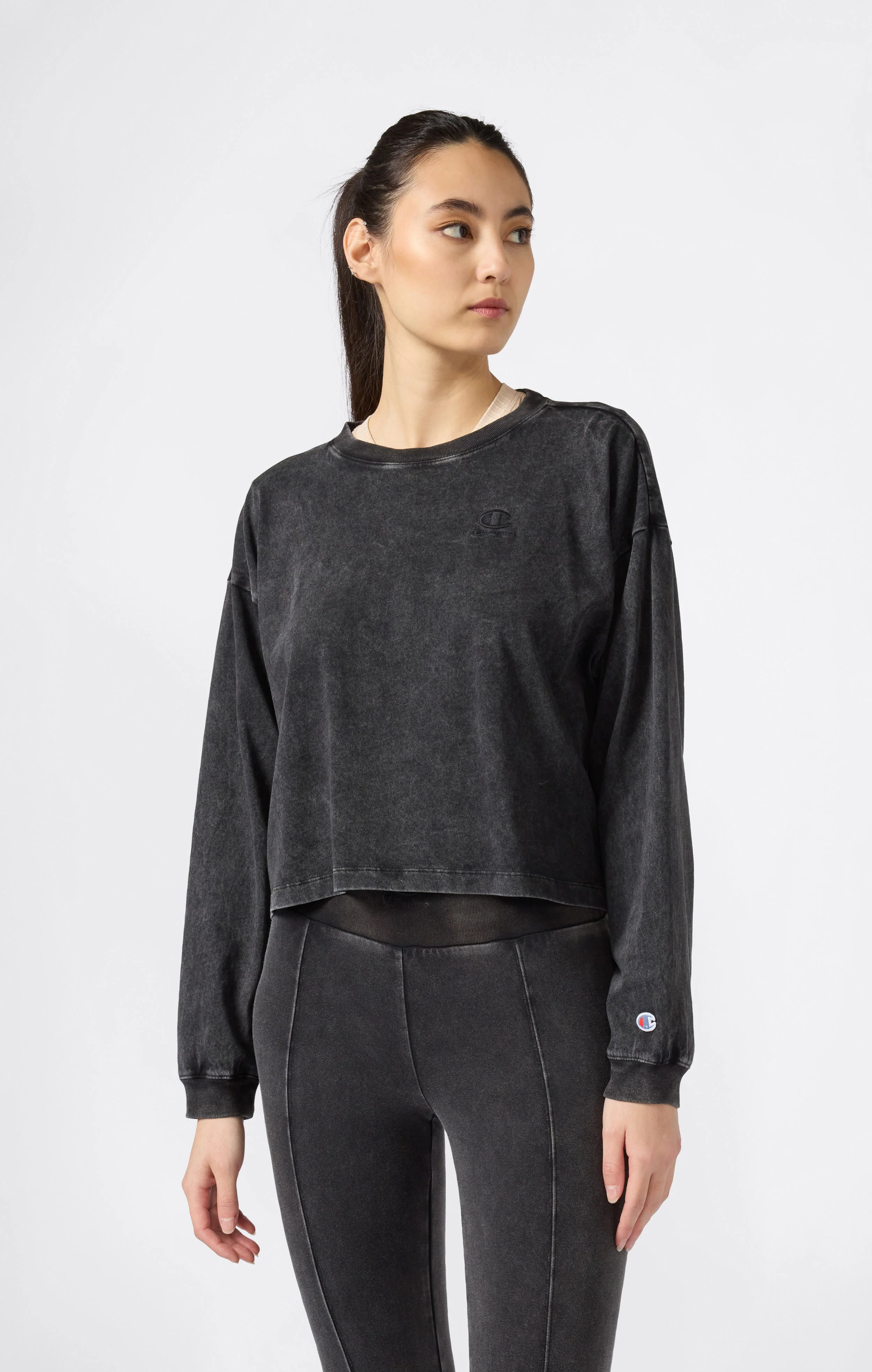 Women's Washed Long Sleeve T-Shirt Icons